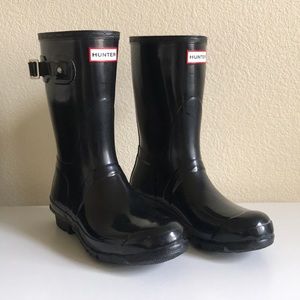 Hunter Boot Original Short Gloss Boots - Black